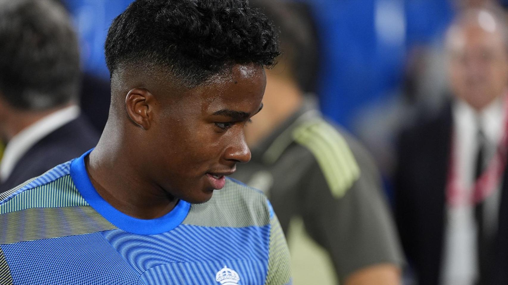 Endrick, en un partido del Real Madrid