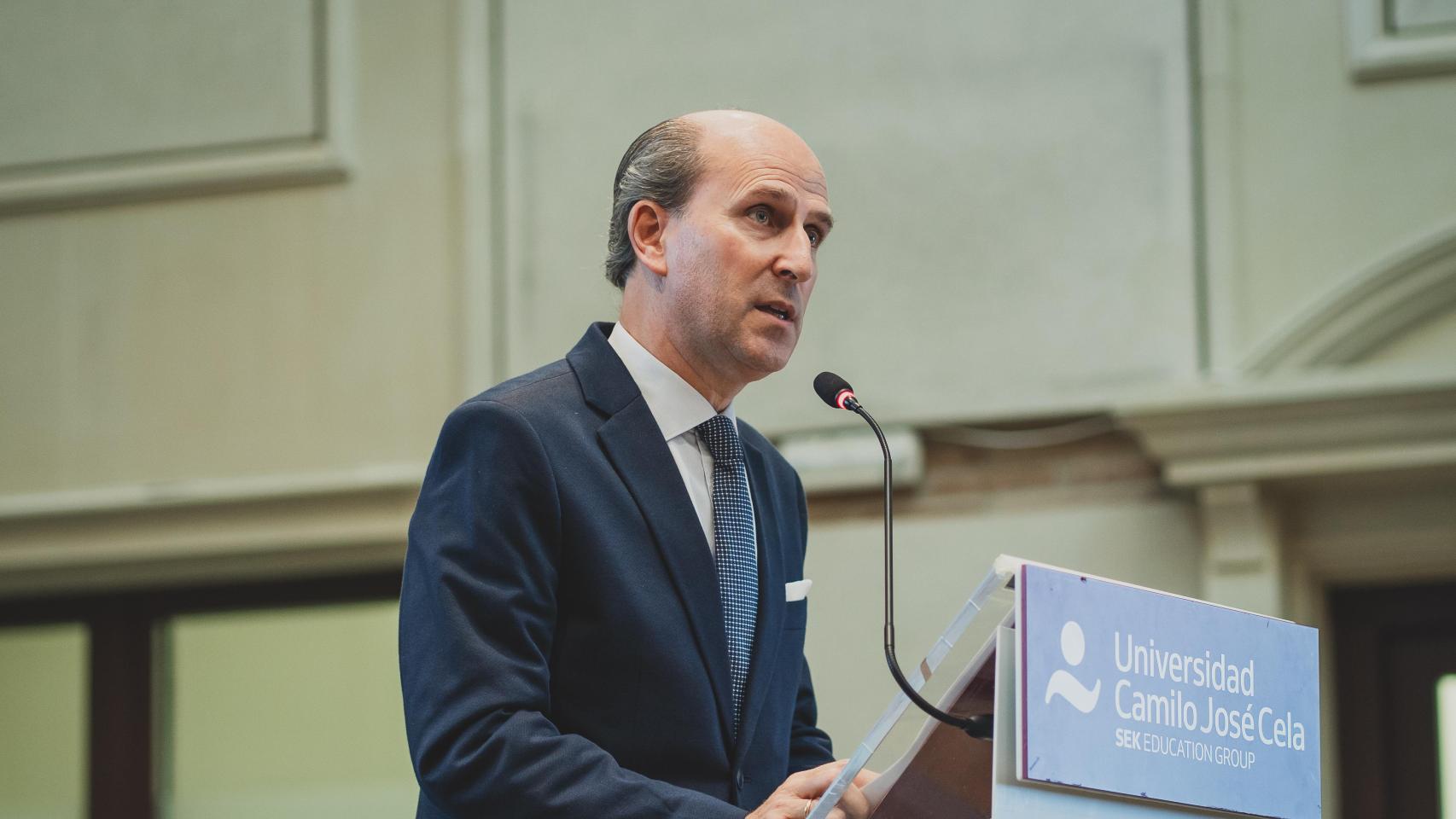 El rector de la Universidad Camilo José Cela, Jaime Olmedo, interviene este martes en el ciclo 'La Libertad en el siglo XXI.