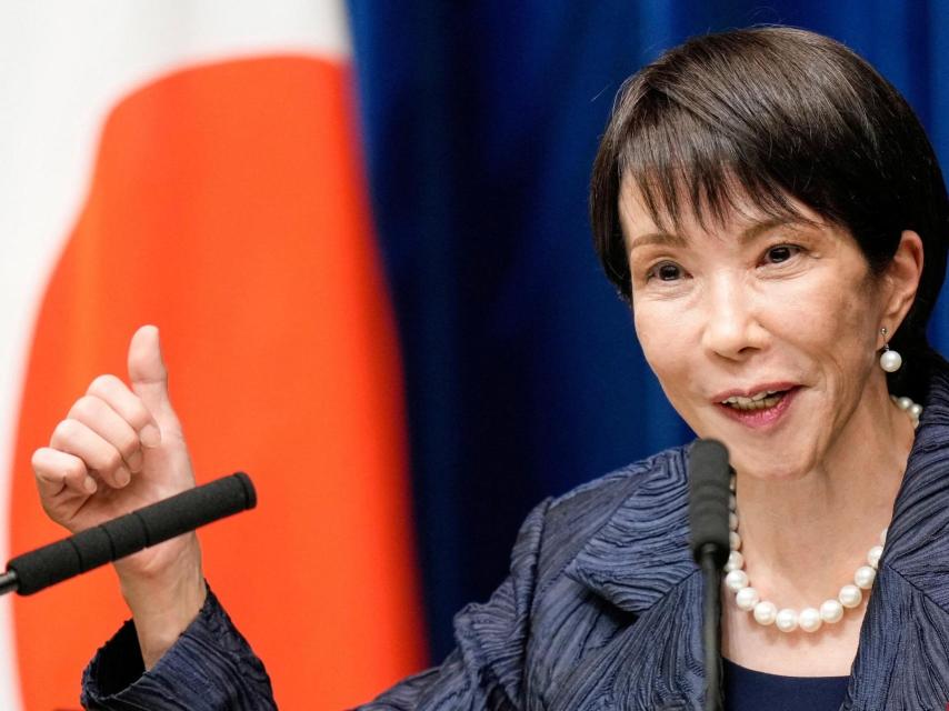 The prime minister of Japan, in her first press conference in office.