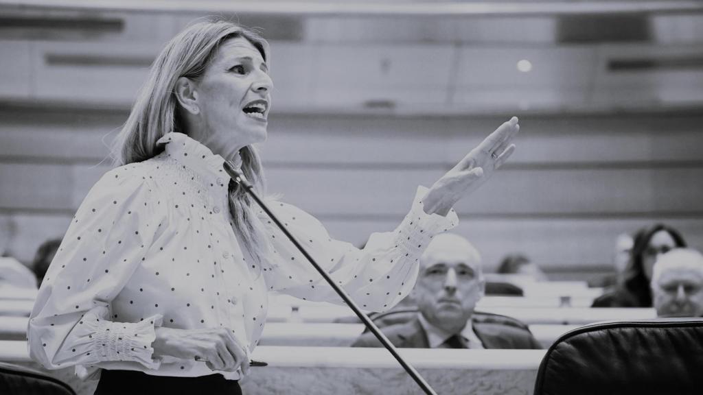 Yolanda Díaz, este martes en el Senado.