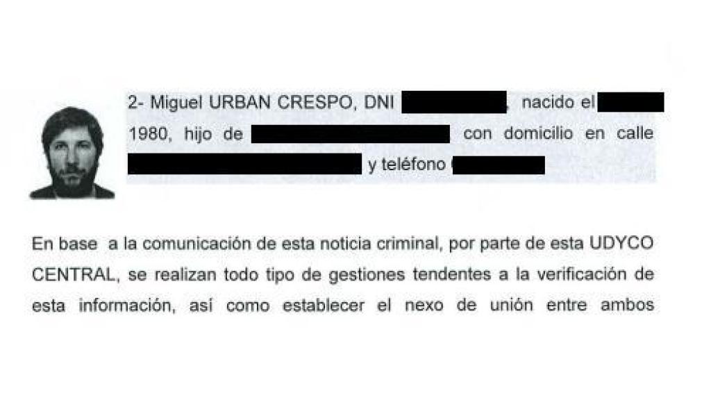 Imagen de Urbán en las diligencias abiertas por Antidroga.
