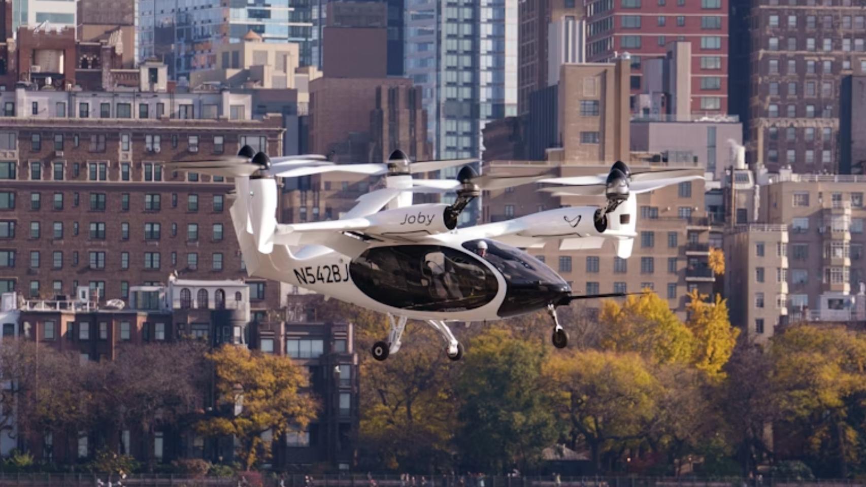 Un taxi volador durante una prueba.