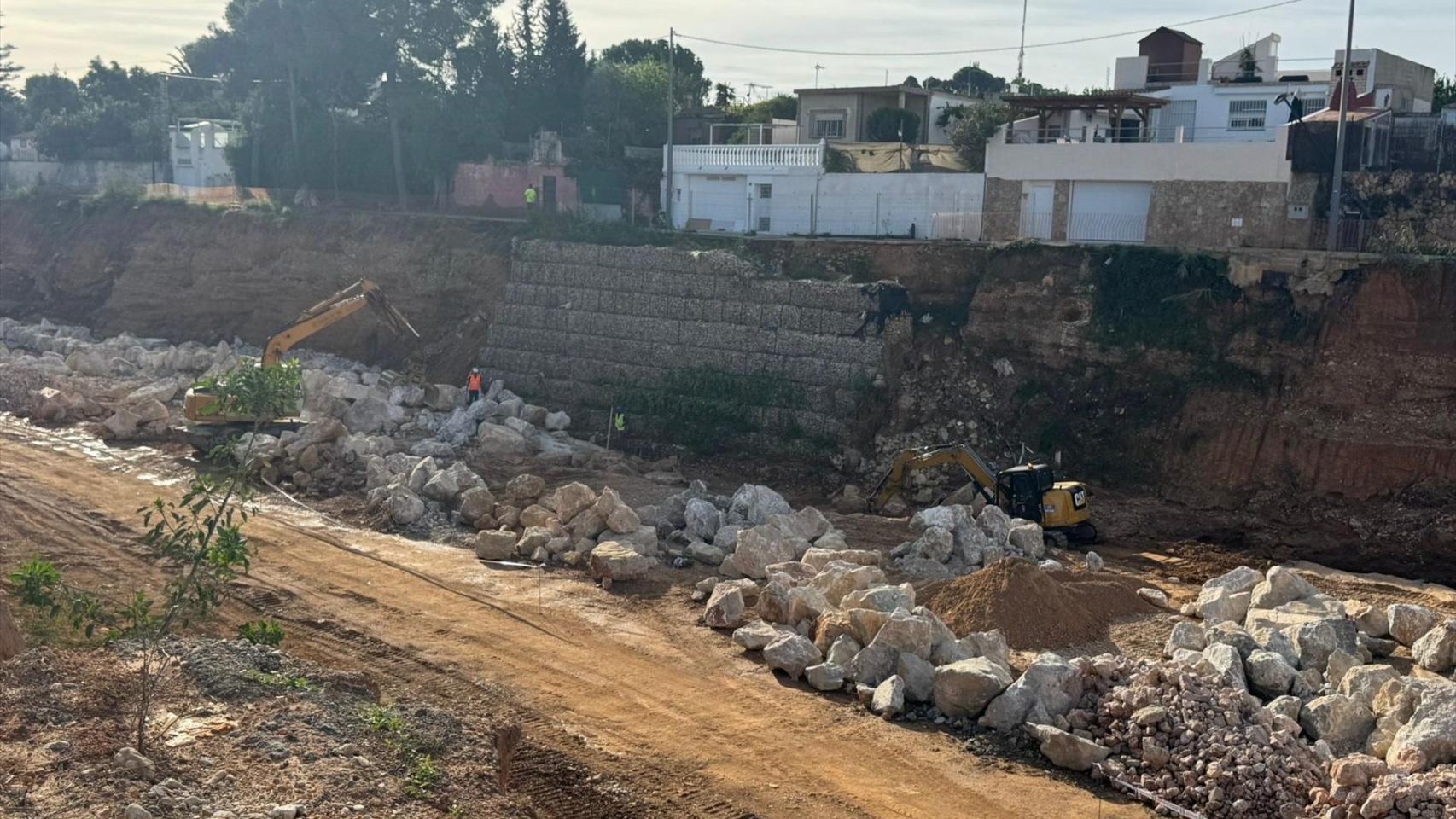 Obras de encauzamiento del barranco de l’Horteta a su paso por Torrent. GVA