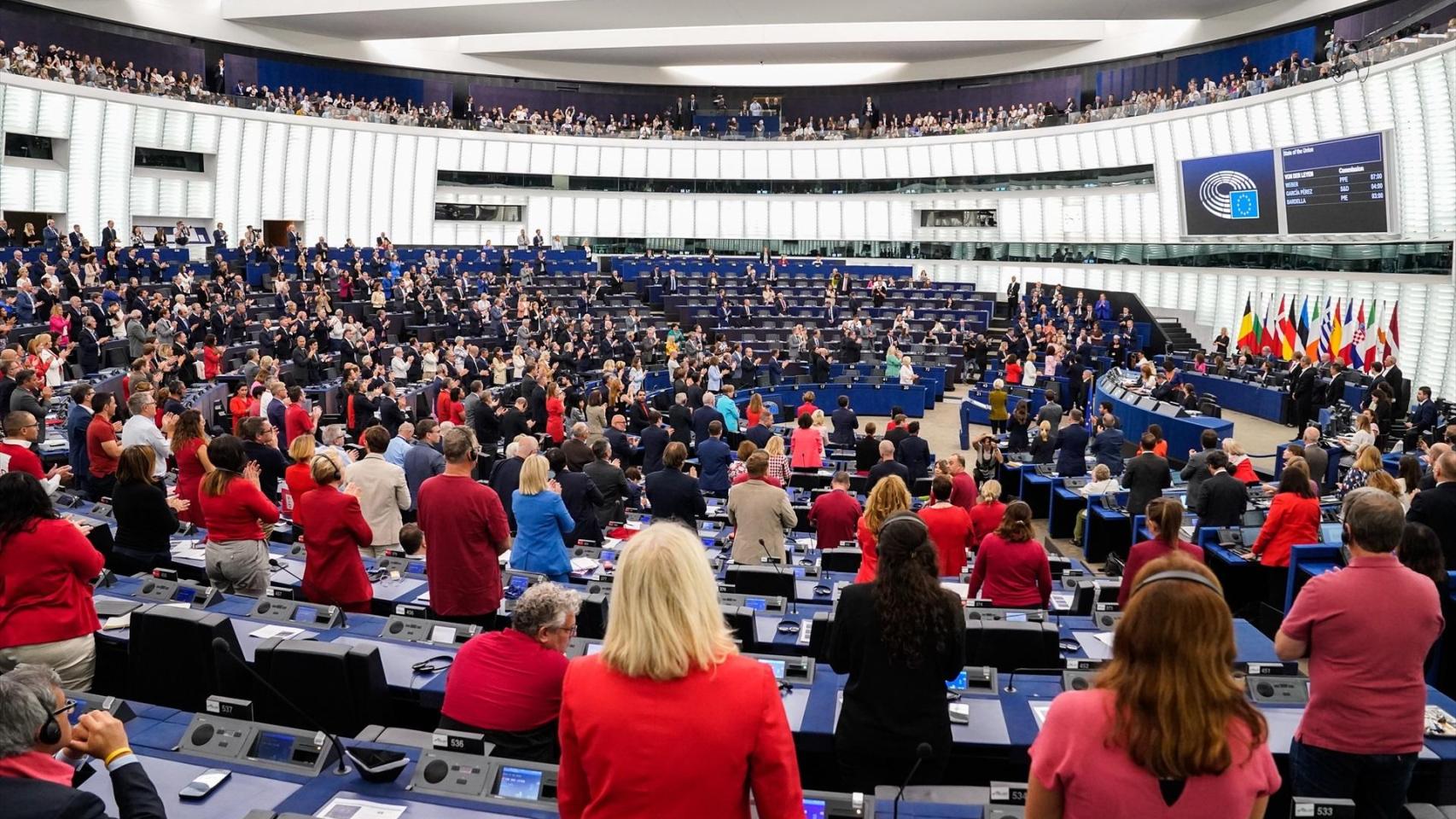 Pleno del Parlamento Europeo en Estrasburgo.