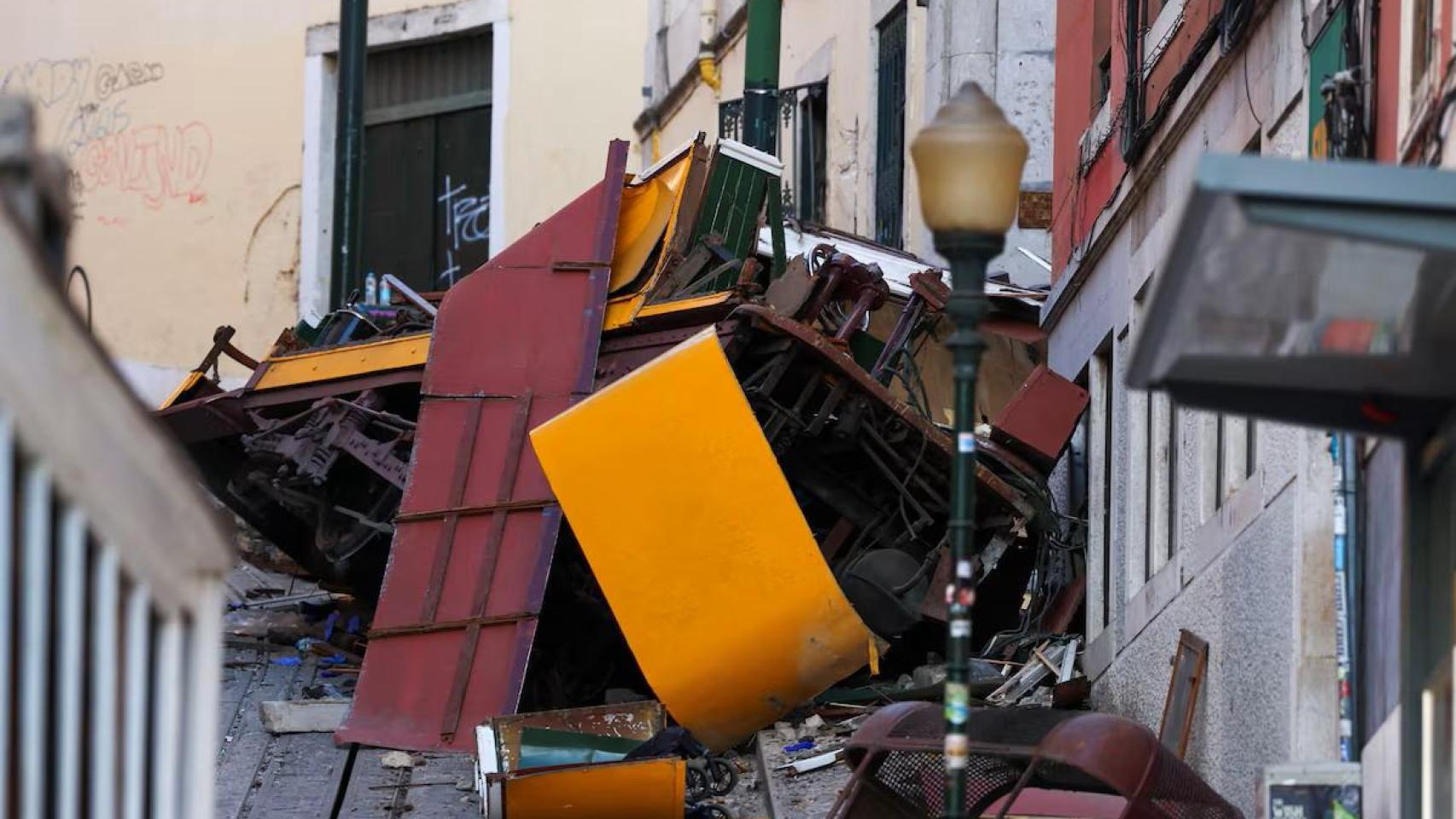 Vista del lugar del accidente después del accidente del funicular Gloria el pasado 4 de septiembre.