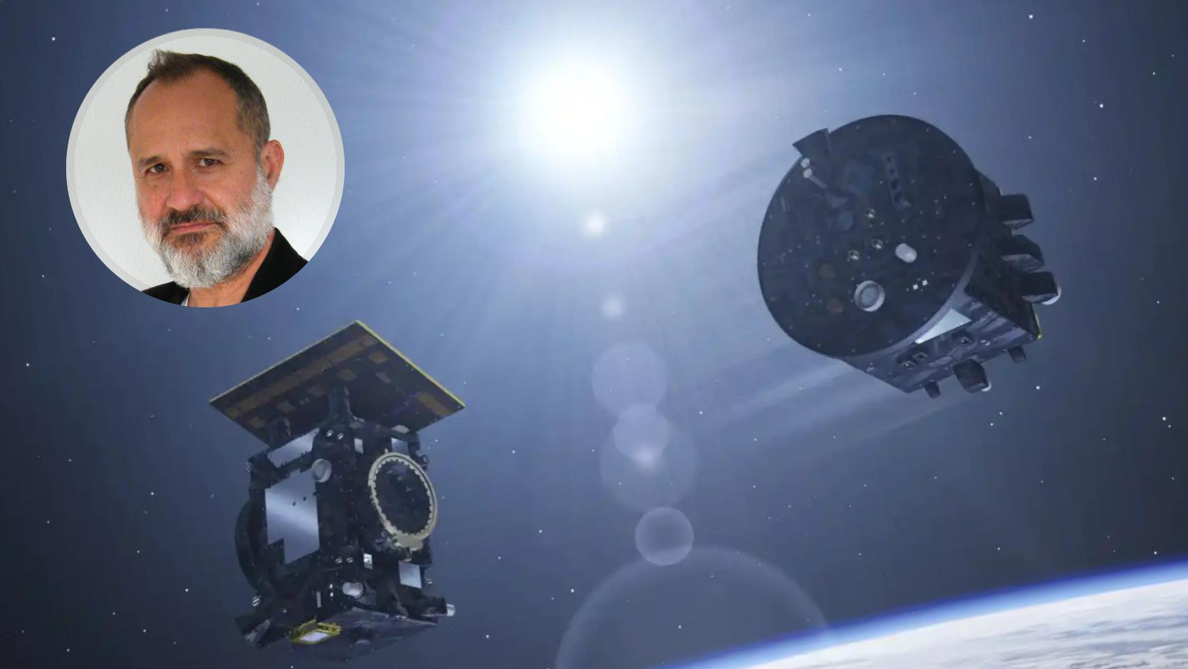 El ingeniero aeroespacial Antonio Ayuso y el Proba-3.