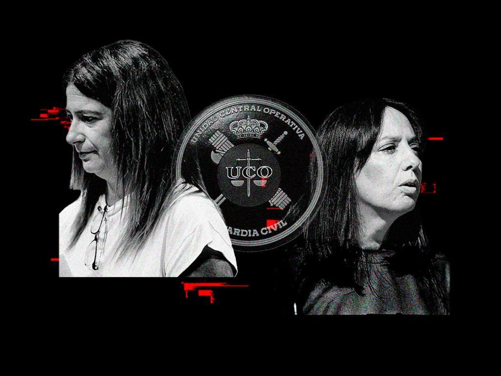 Leire Díez y la directora de la Guardia Civil, Mercedes González.