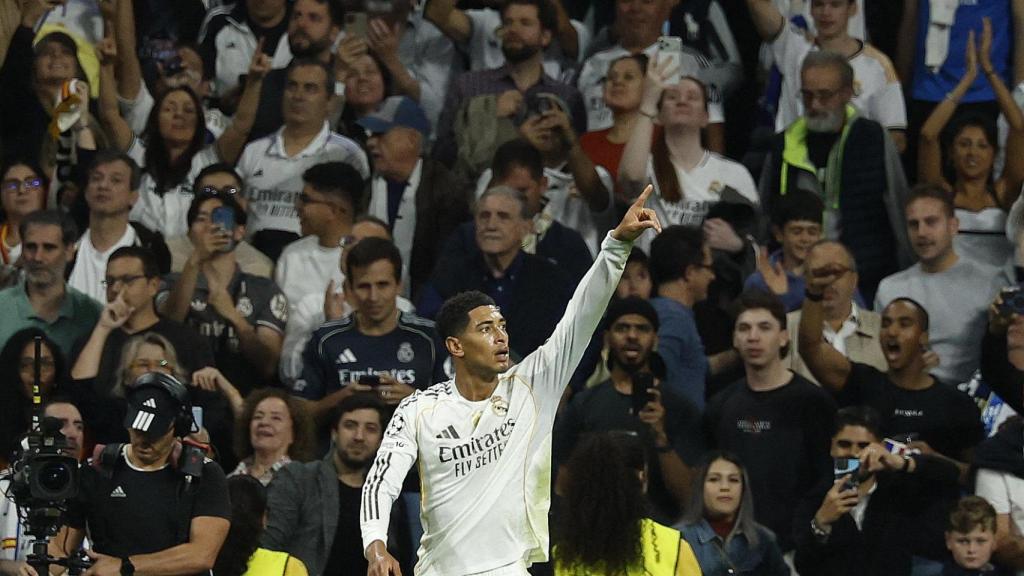 Bellingham celebra su gol contra la Juventus.