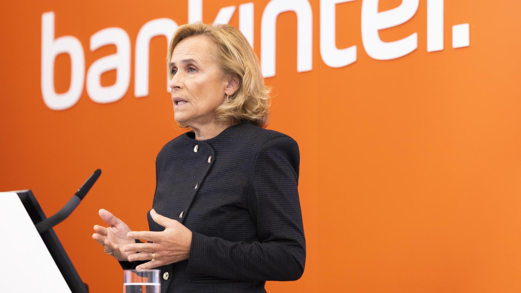 Gloria Ortiz, CEO de Bankinter, durante la presentación de resultados del tercer trimestre de 2025.