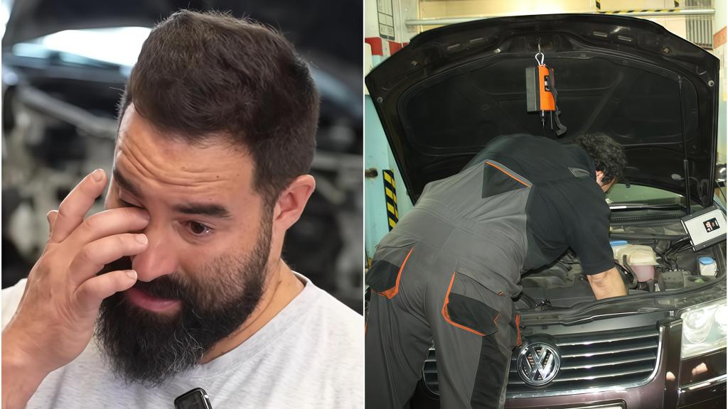 Toni, mecánico, dirige el autotaller Antonio Viñes Simón