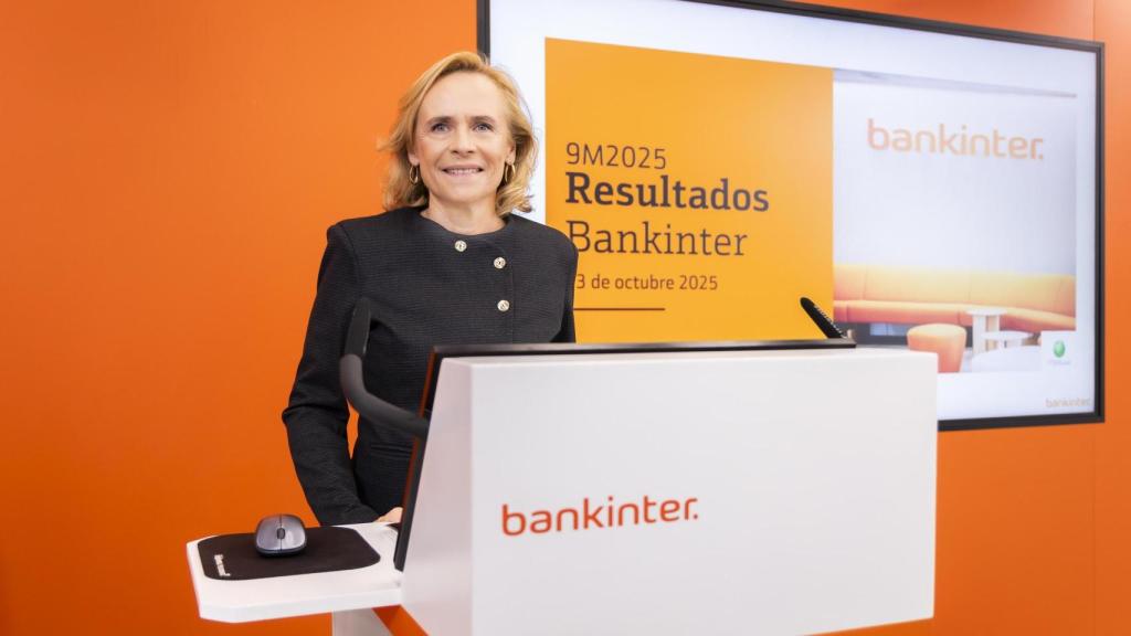 Gloria Ortiz, CEO de Bankinter, en la presentación de resultados del tercer trimestre de 2025.
