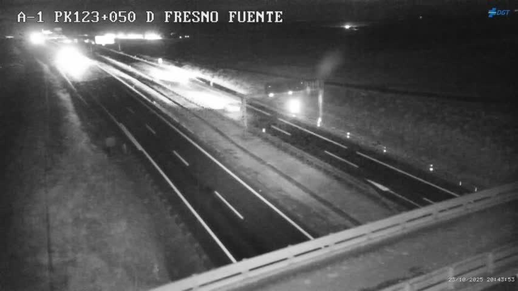 Cámara de la DGT en la A-1, en el kilómetro 123