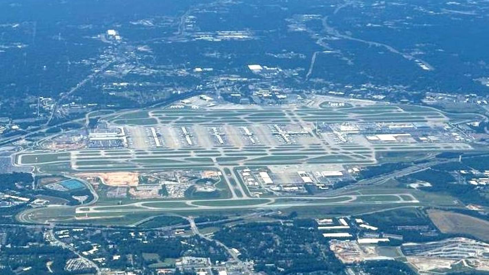 Vista aérea del aeropuerto de Atlanta.