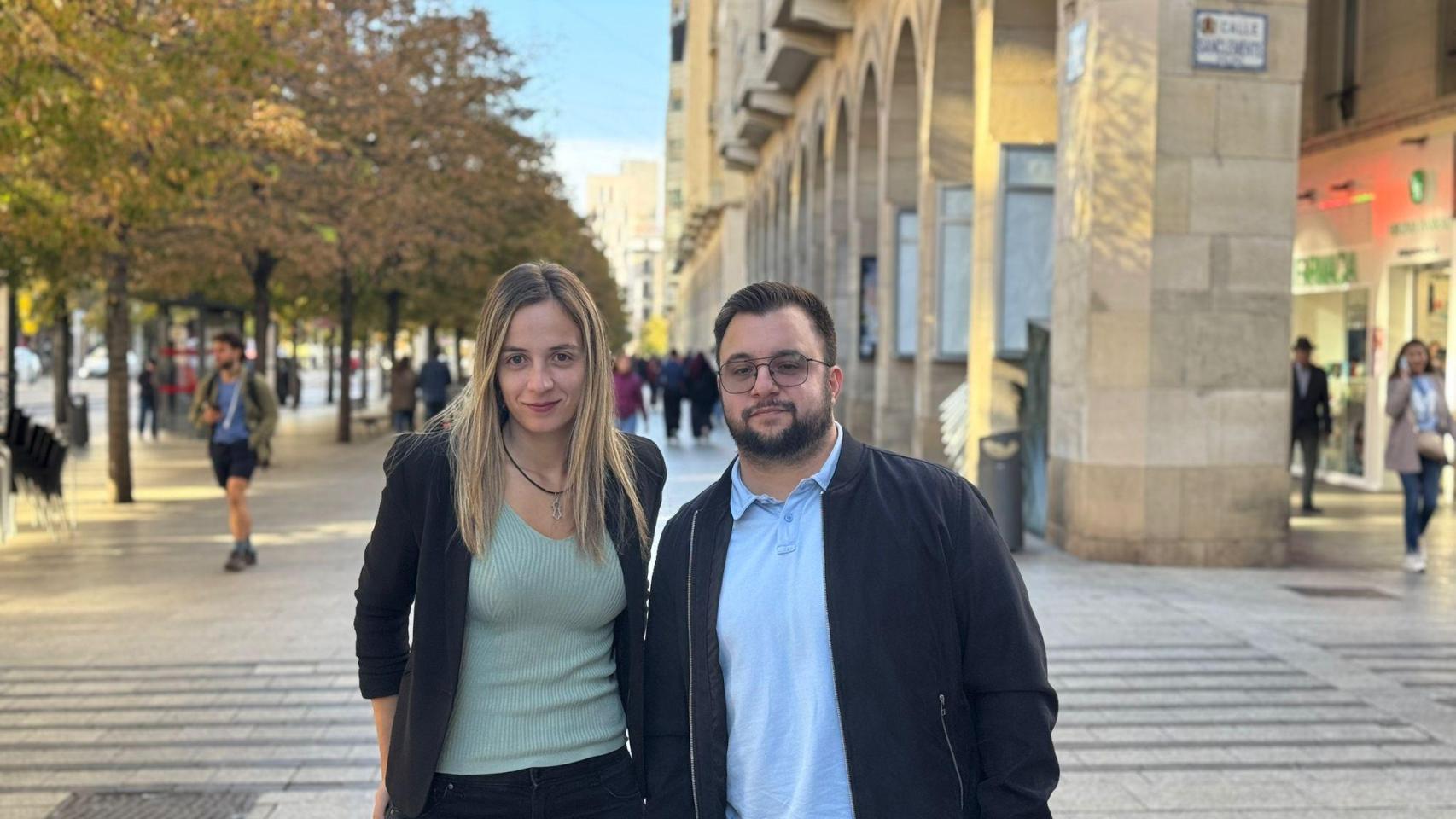 María Mateo y Alejandro Castillo en Zaragoza.