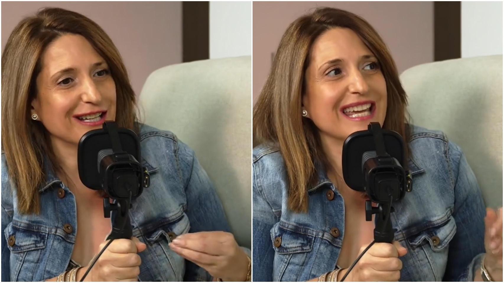 Paz de Roda en el podcast Noche para dos de Adrián Chico (captura).