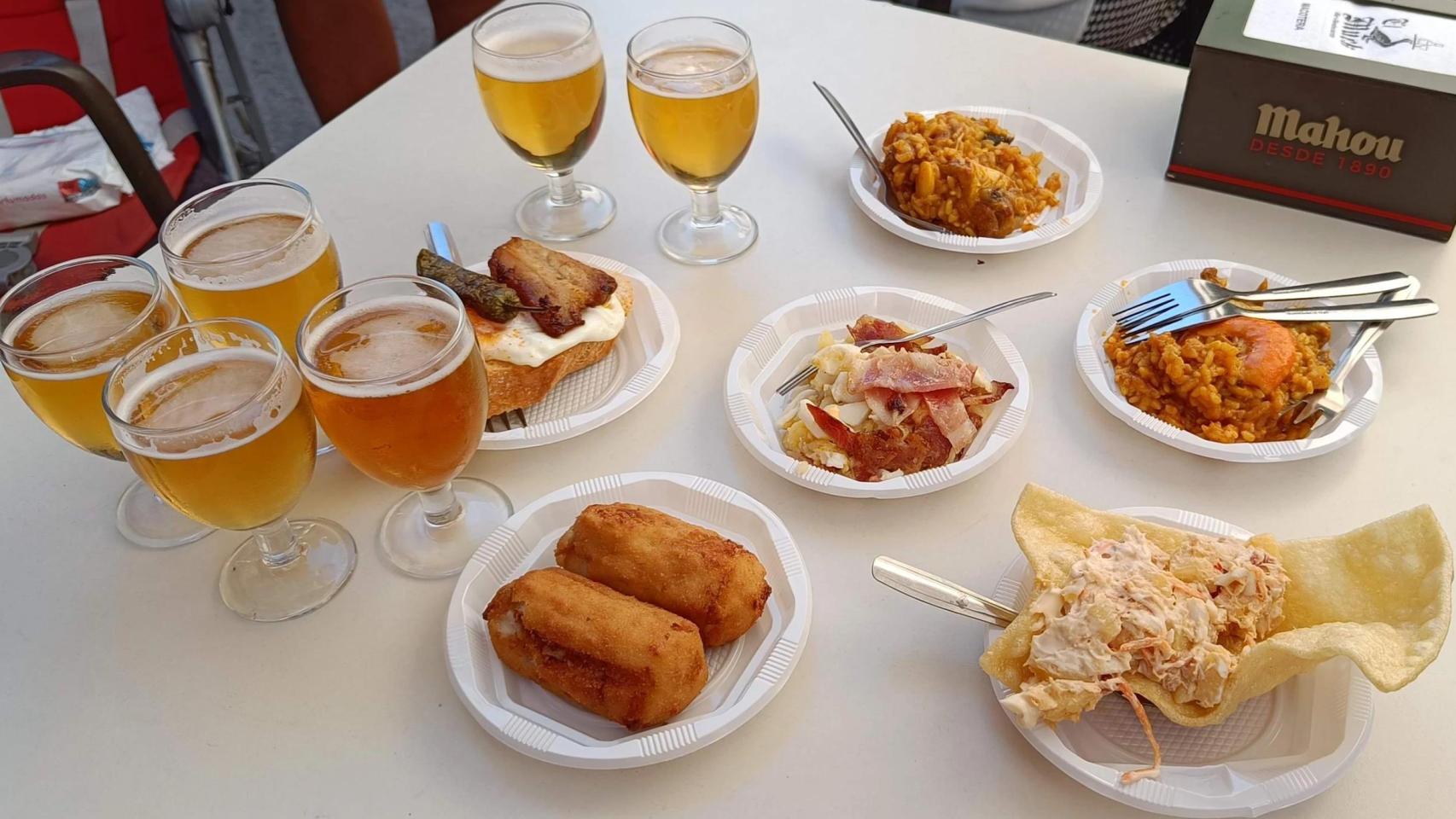 Tapas del bar de Macotera.