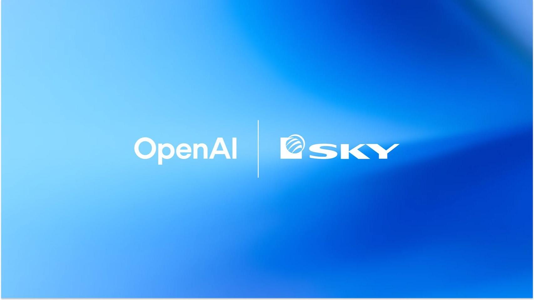 Los logos de OpenAI y Sky.