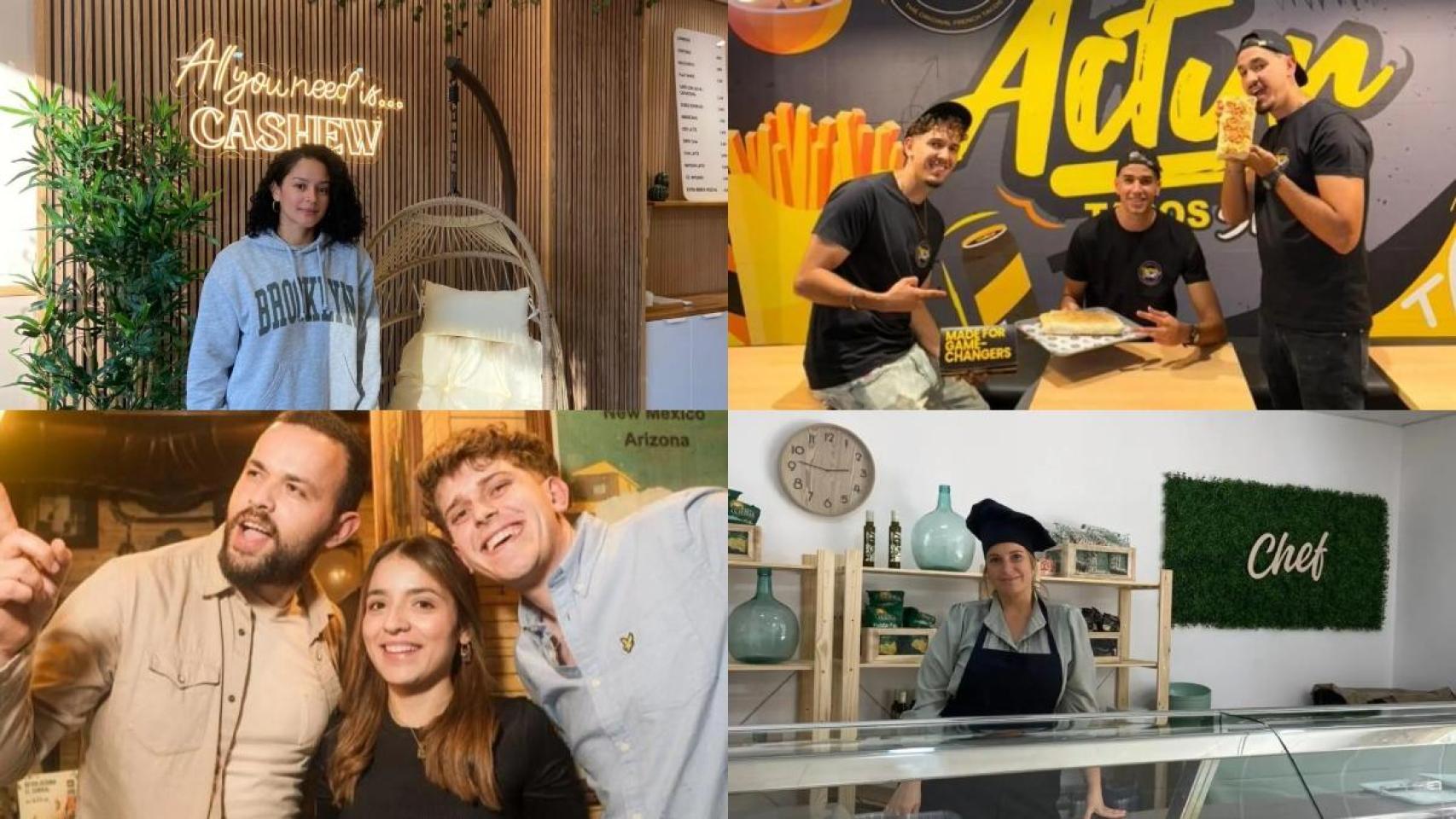 Algunos de los emprendedores que han abierto un negocio en el Actur.