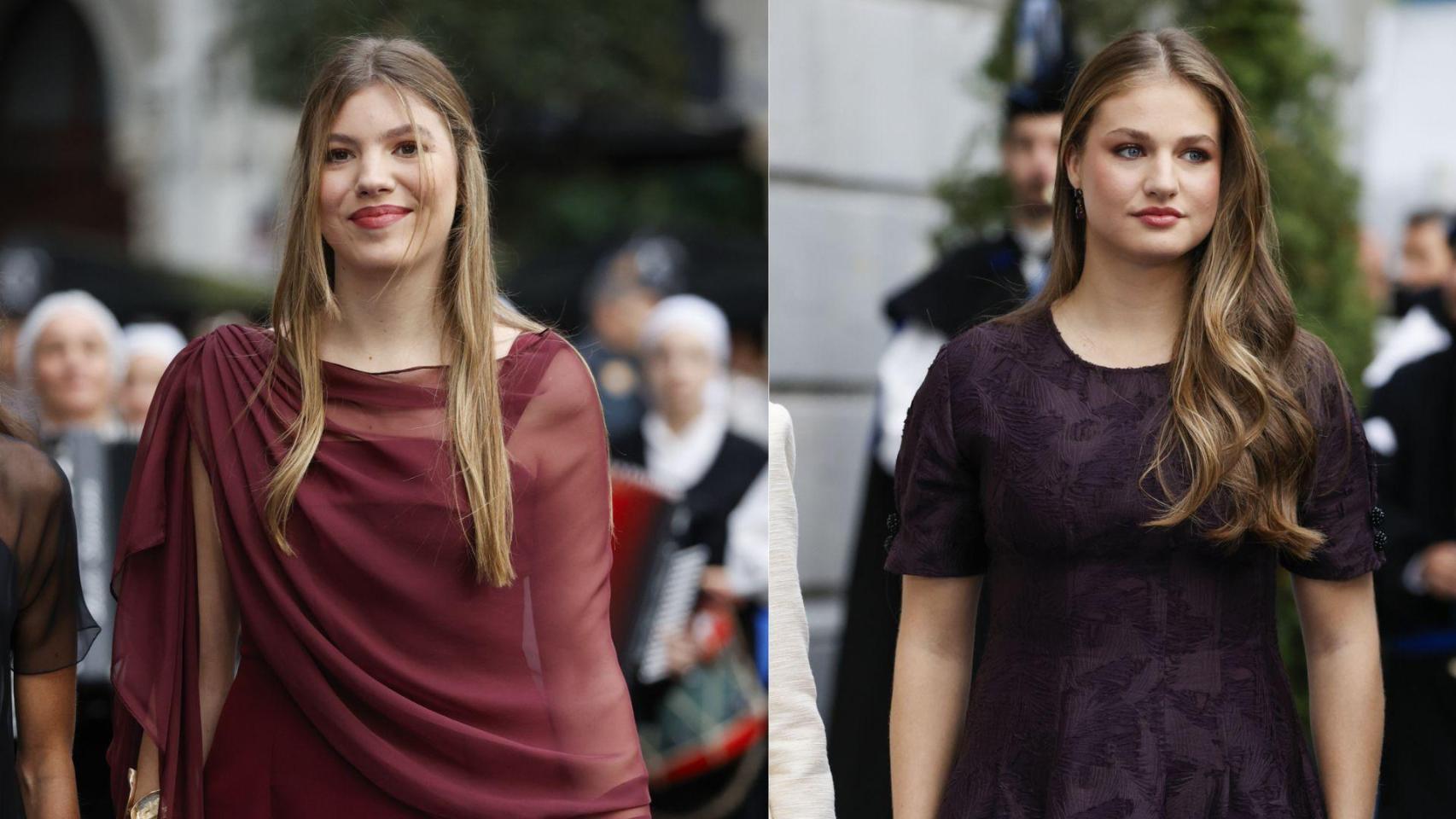 La Princesa y la Infanta, a su llegada al Teatro Campoamor.