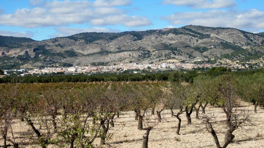 El municipio de Onil en la actualidad,  en la Foia de Castalla de Alicante.