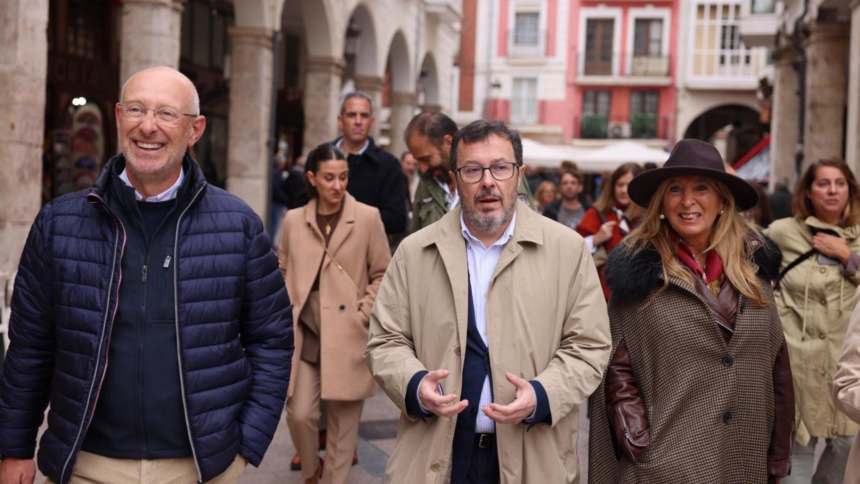 El portavoz nacional de Vox durante su visita a Burgos.