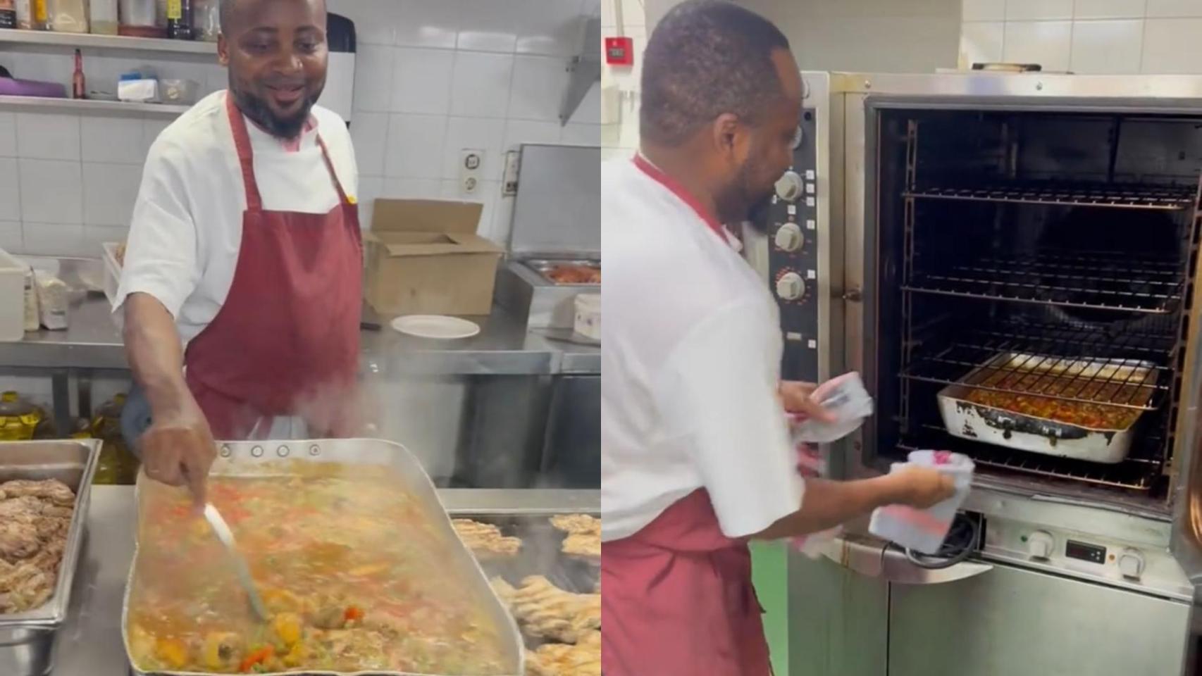 La paella de un restaurante de Zaragoza. EE