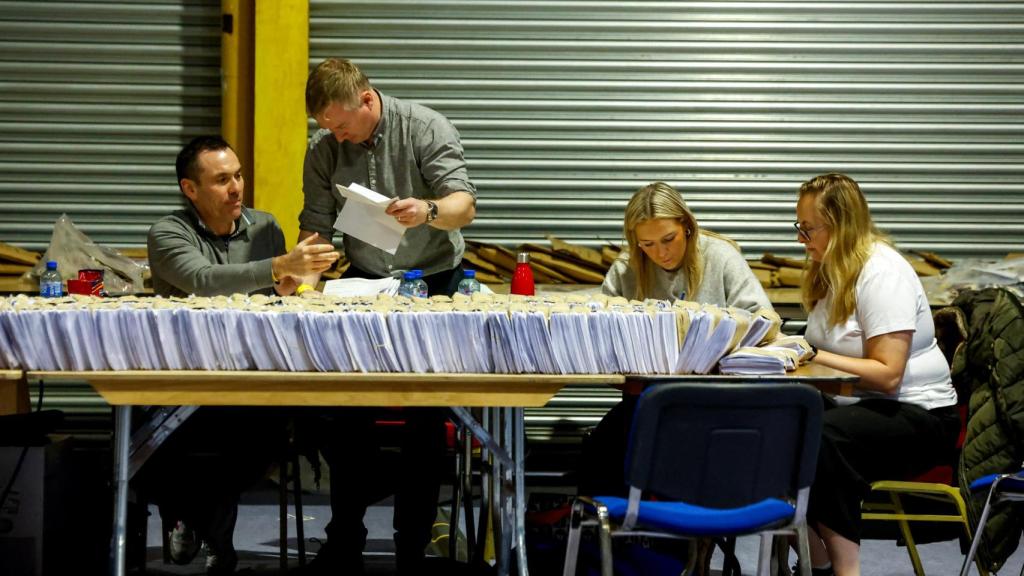 Image of a polling station in Dublin during the elections held this Friday.