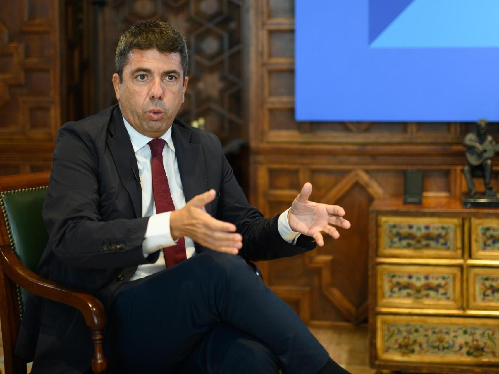 Mazón:  El Gobierno no ha movido ni un solo papel en un año, si hoy vuelve a llover igual, volvería a pasar lo mismo 