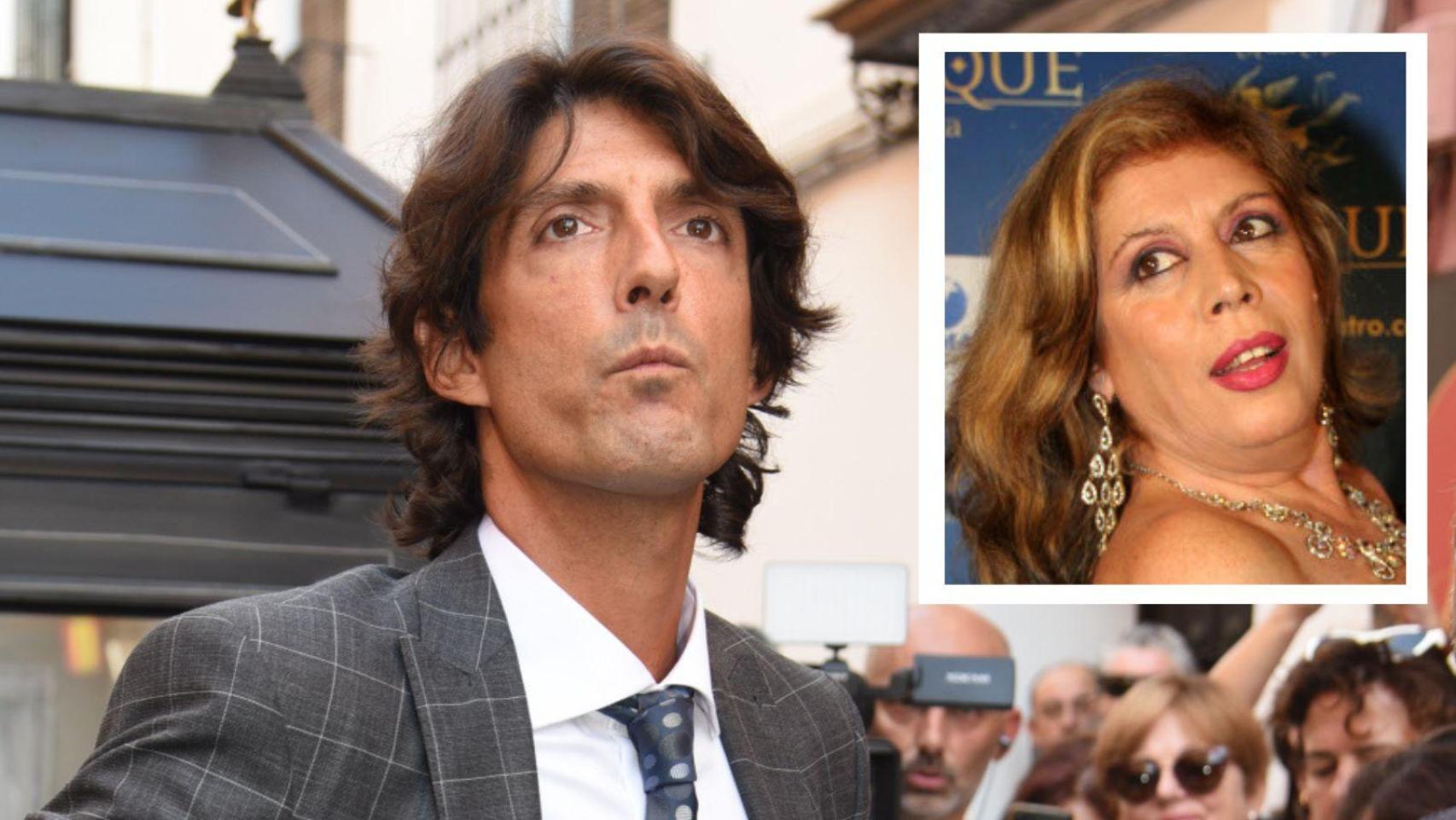 Alejandro, el hijo de María Jiménez, en el homenaje que se le ha hecho en Sevilla.