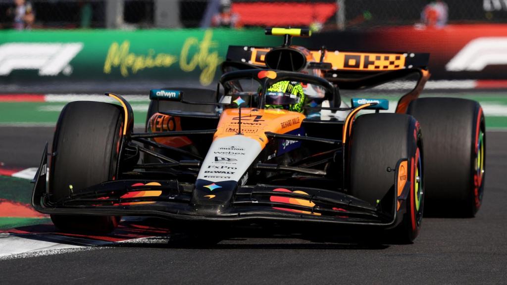 Lando Norris, durante la clasificación del GP de México.
