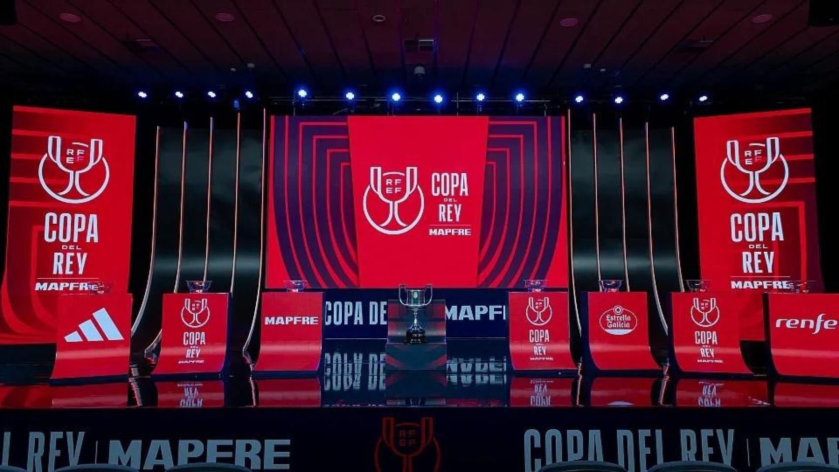Salón Luis Aragonés, escenario donde se realiza el sorteo de la Copa del Rey.