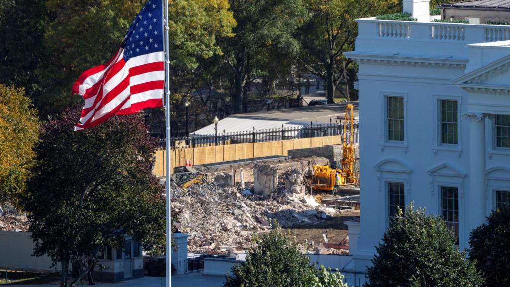 Demolition of the East Wing of the White House.
