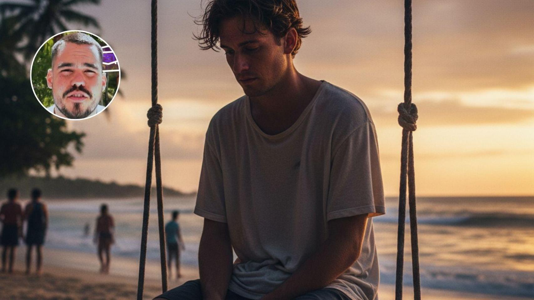 Gerard y un joven en Bali creado con IA.