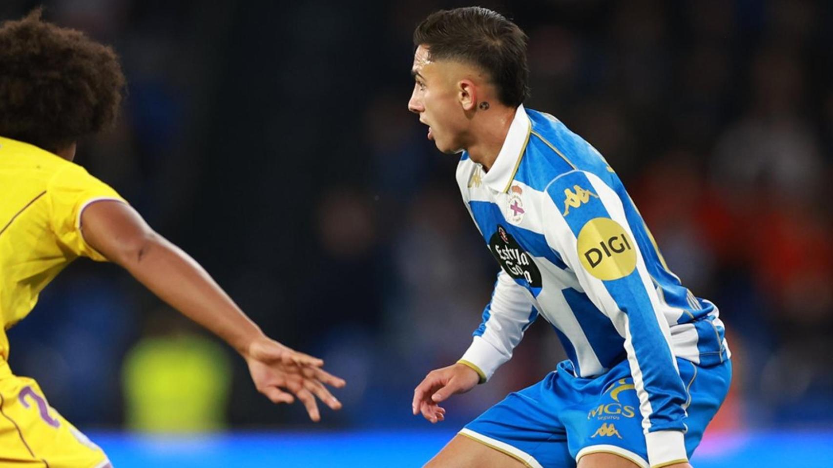 Yeremay durante un partido con el Deportivo.