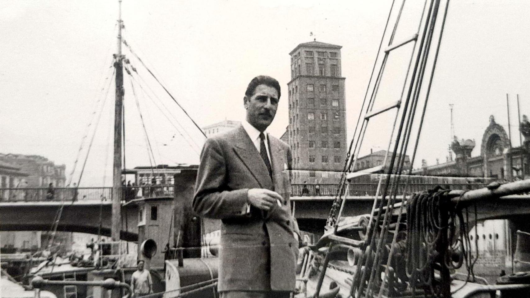 Georges Rivara en Bilbao, a mediados de los años 50. Foto: Cortesía de la familia Rivara.