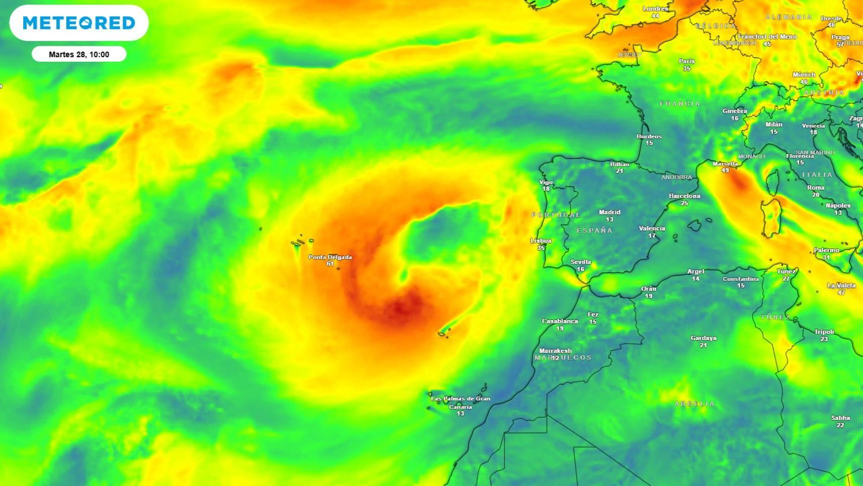 Llega un fuerte  río  de borrascas: Aemet avisa a España por hasta 200 l/m2 de lluvia en las próximas horas en estas zonas