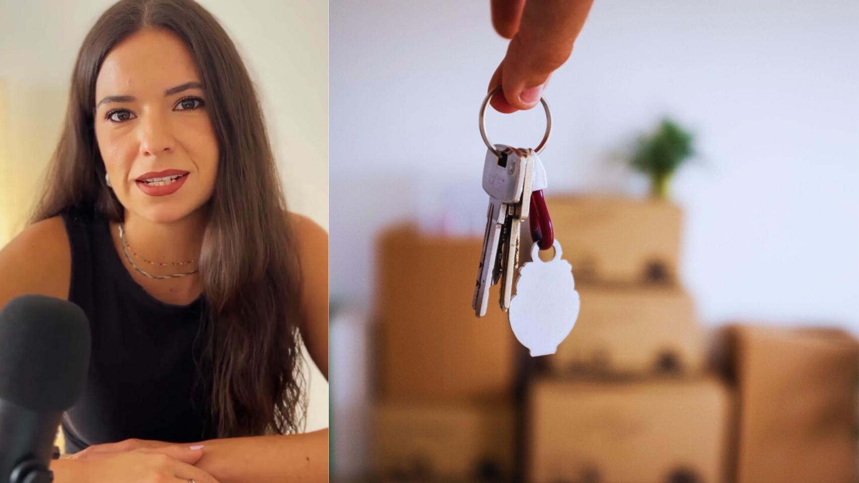 @rebecasinmedidas y unas llaves de casa.