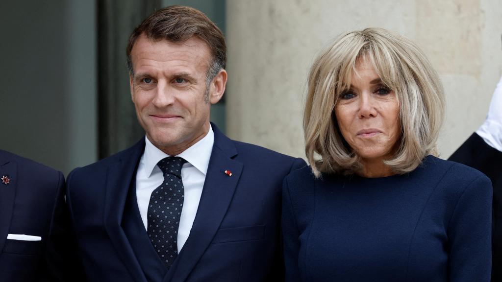 Brigitte Macron junto a su marido, el presidente de Francia, el pasado 8 de octubre.