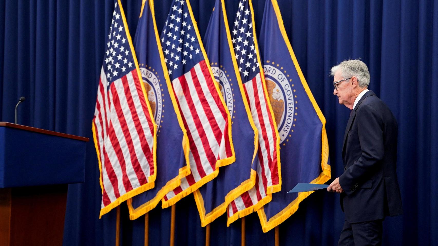 Jerome Powell, presidente de la Reserva Federal de EEUU, tras la reunión del Comité Federal de Mercado Abierto (FOMC) del 17 de septiembre.