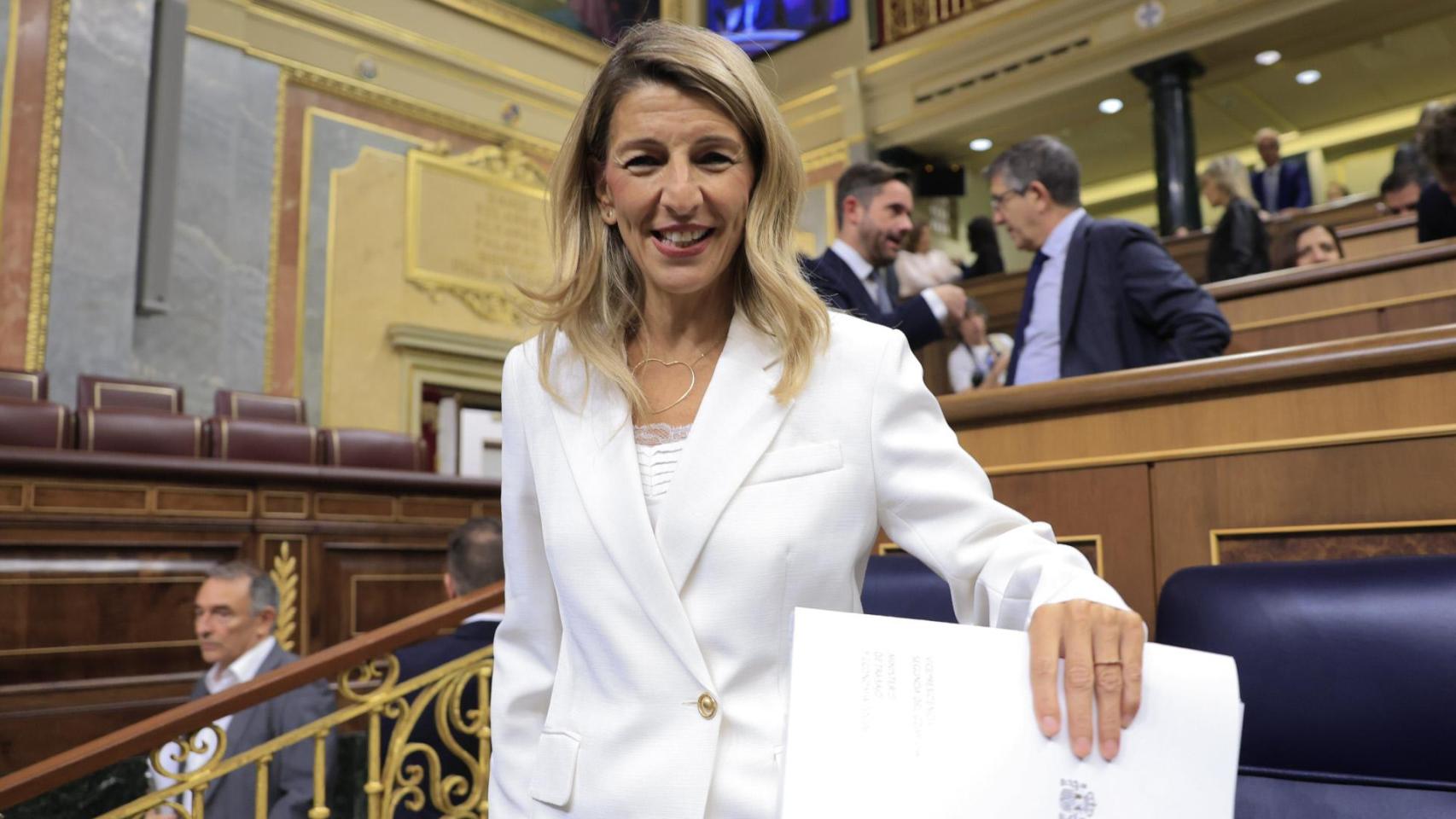 Yolanda Díaz en el Congreso de los Diputados.