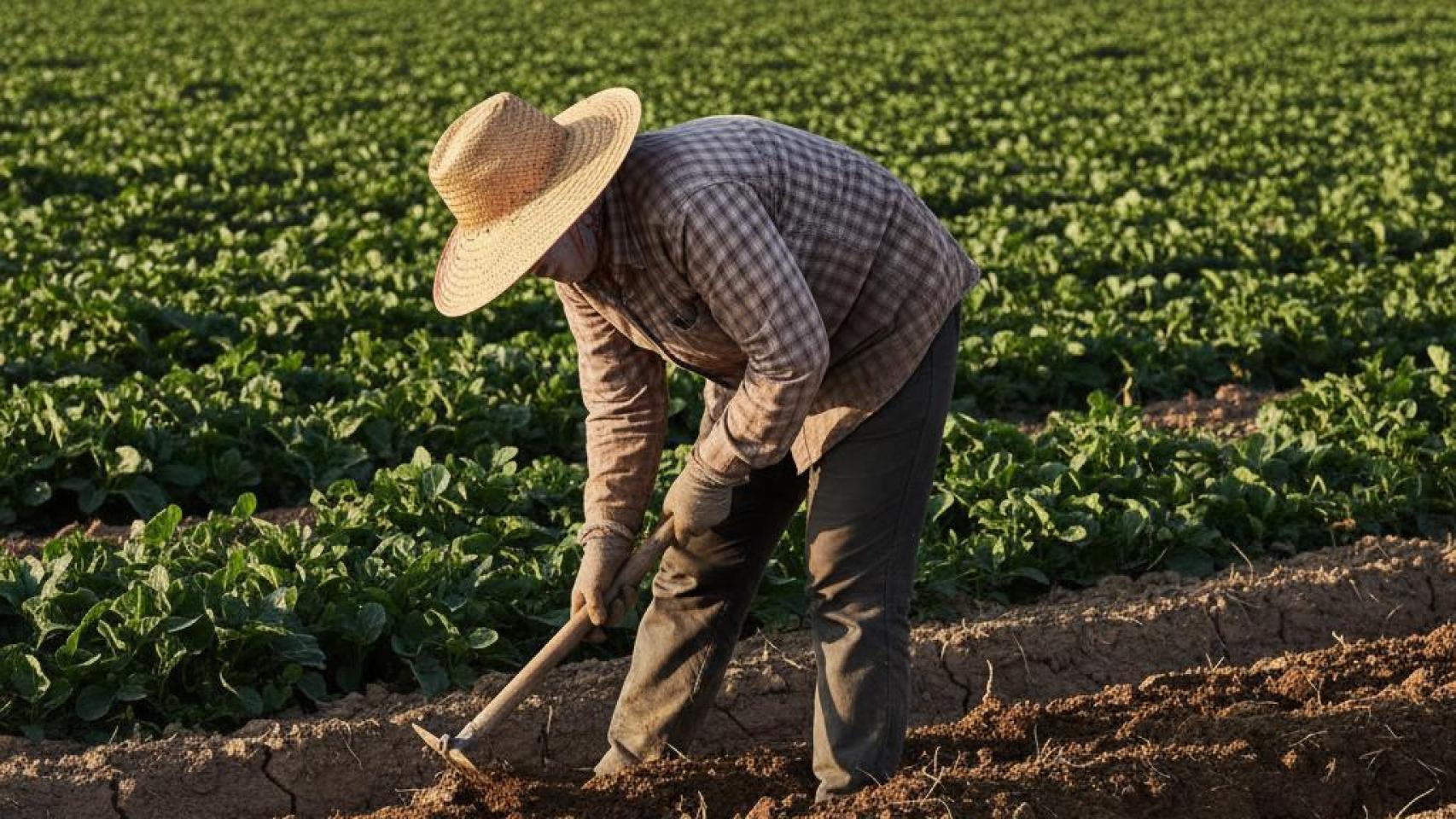 Imagen de una peón agrícola.