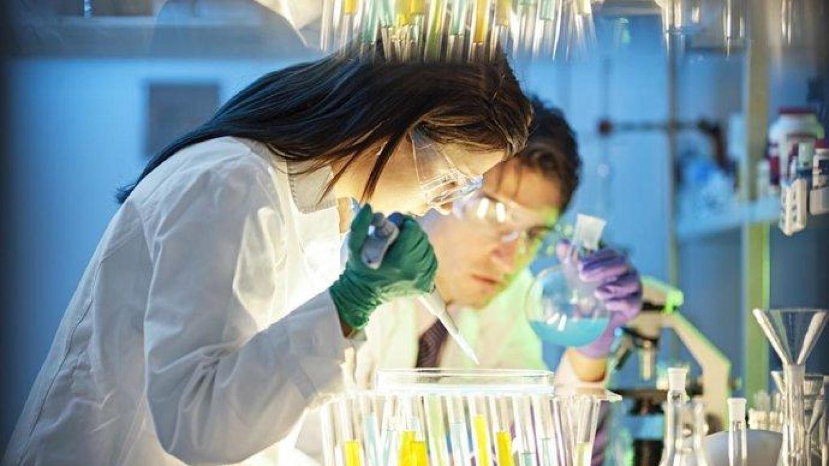 Patólogos analizando muestras de tumores.