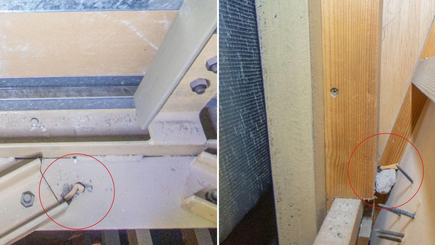 Muestra de colillas en las pinturas de Sijena en el MNAC