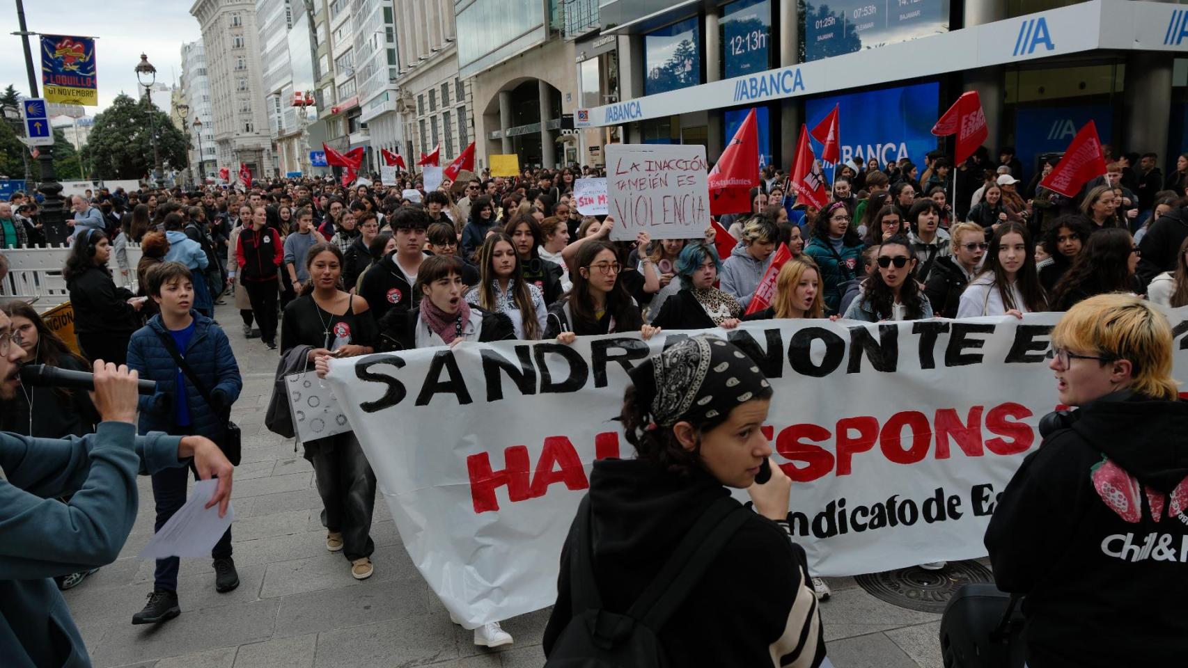 Manifestación contra el acoso en A Coruña