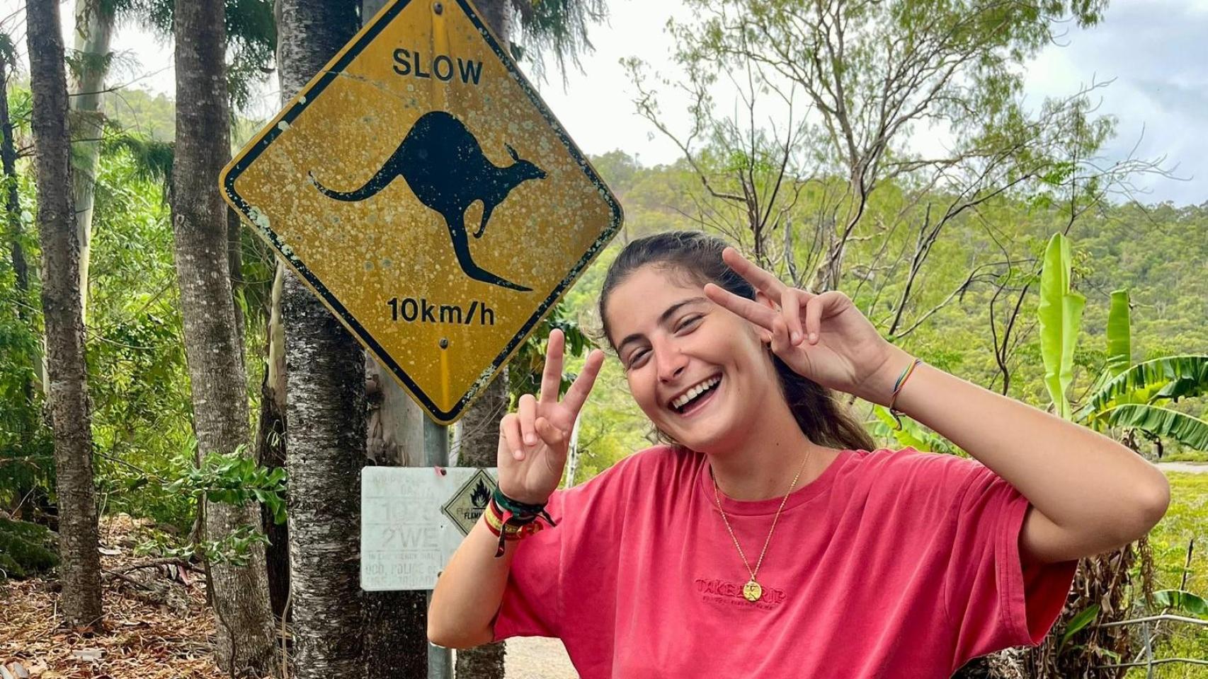 Amalia (28), tras trabajar un año en Australia. EE