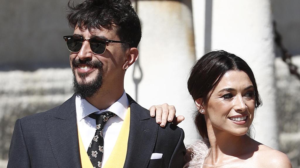 Marron y Arancha, el día de la boda de Sergio Ramos y Pilar Rubio, en 2019.