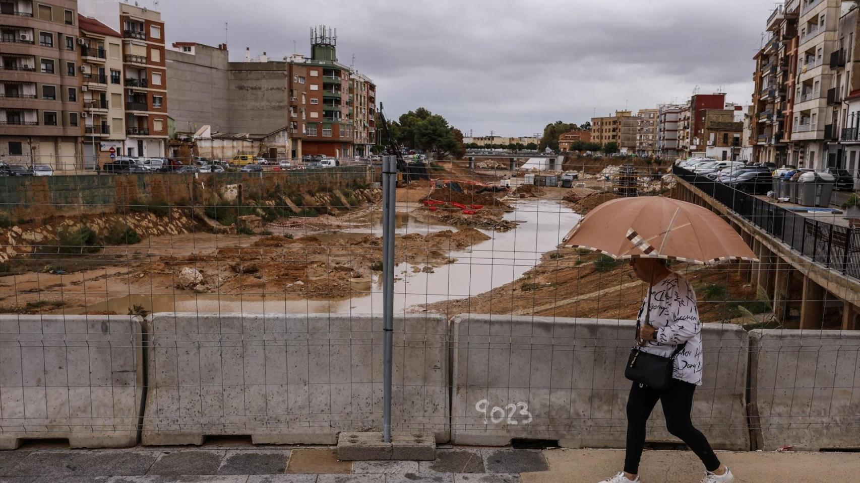 El barranco del Poyo, a su paso por Paiporta. Rober Solsona / EP