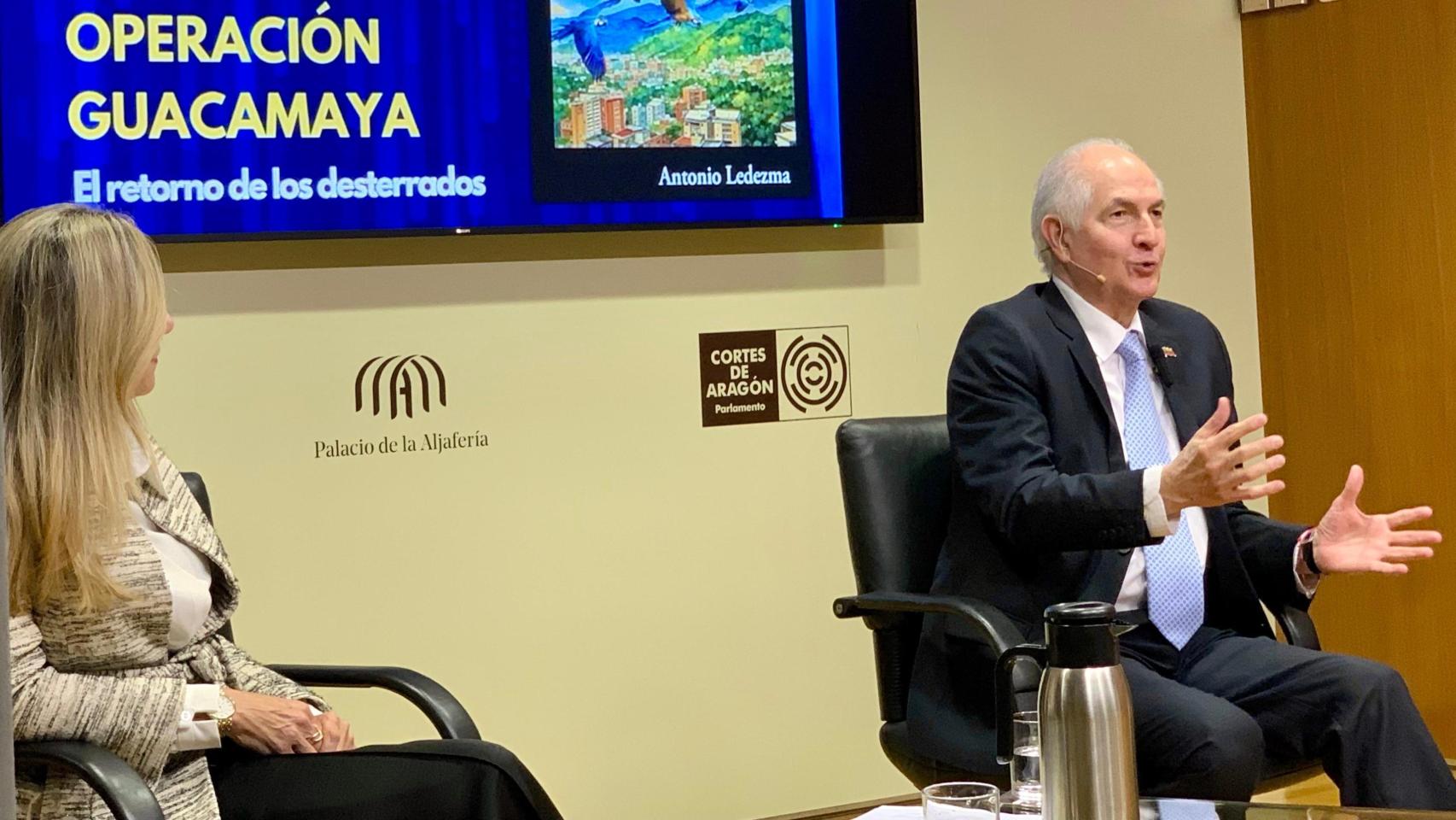 Antonio Ledezma, este martes en Zaragoza.