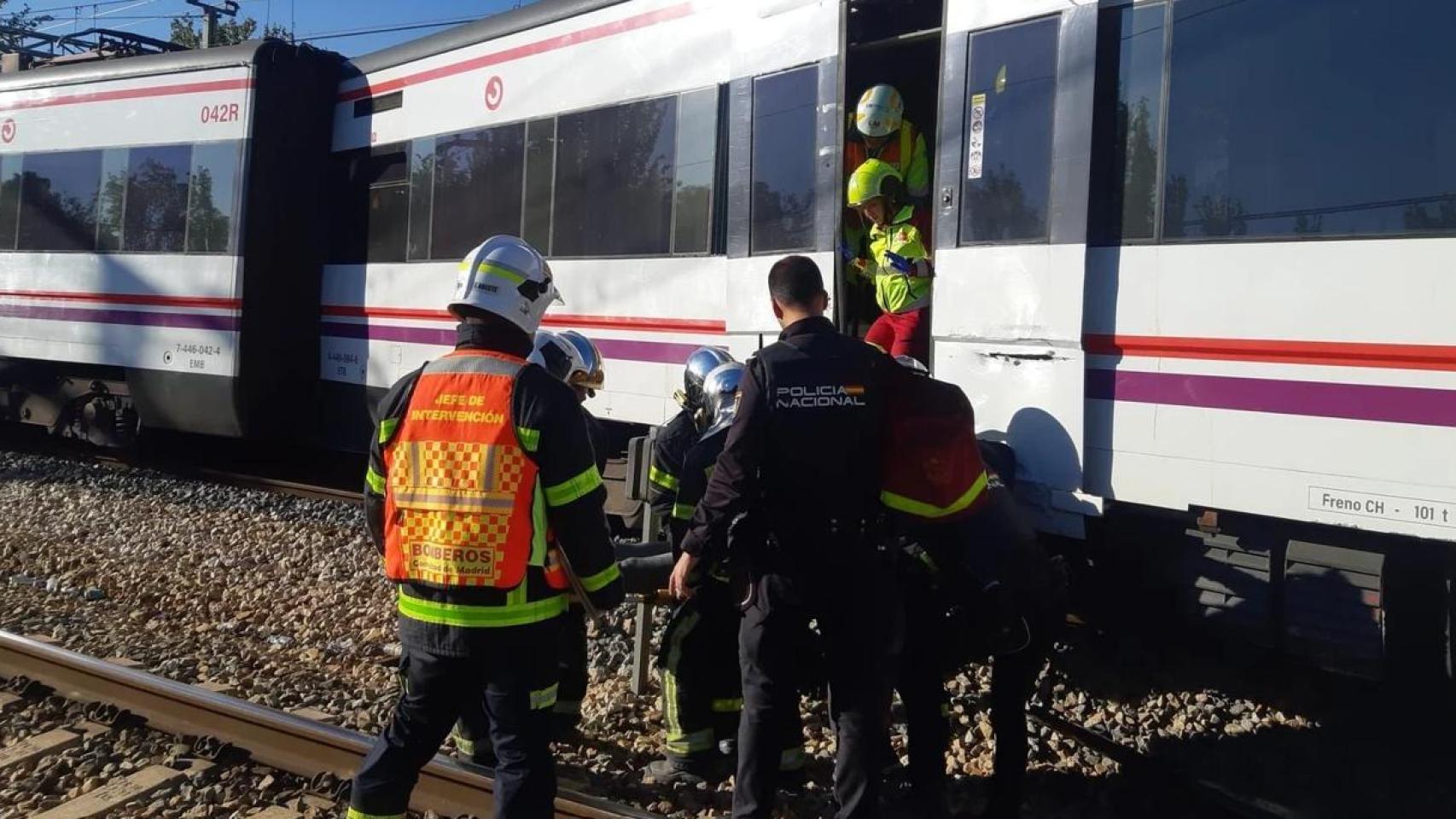 Descarrilamiento del Cercanías en San Fernando de Henares.