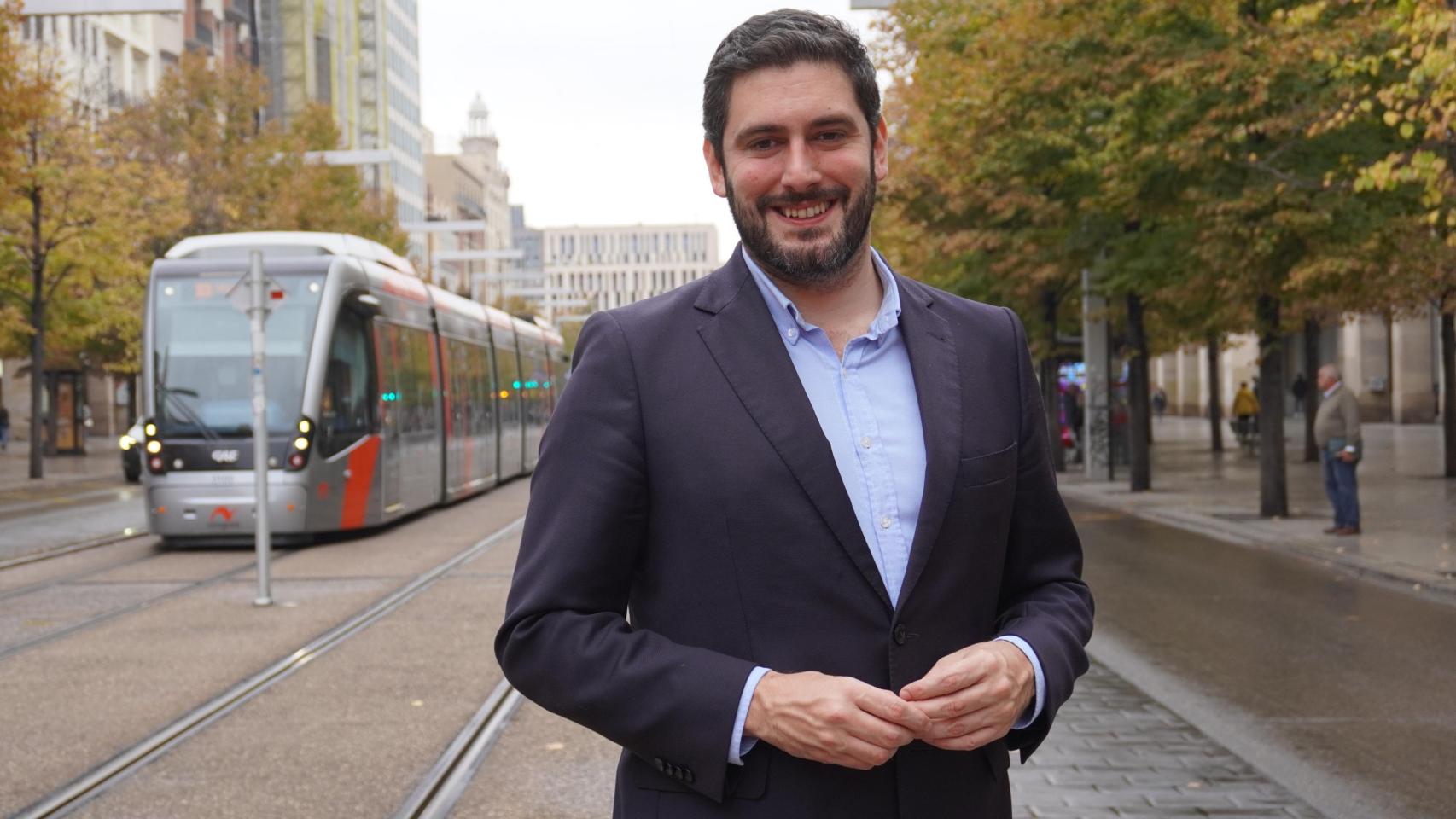 Nolasco, este miércoles en el paseo de la Independencia de Zaragoza.